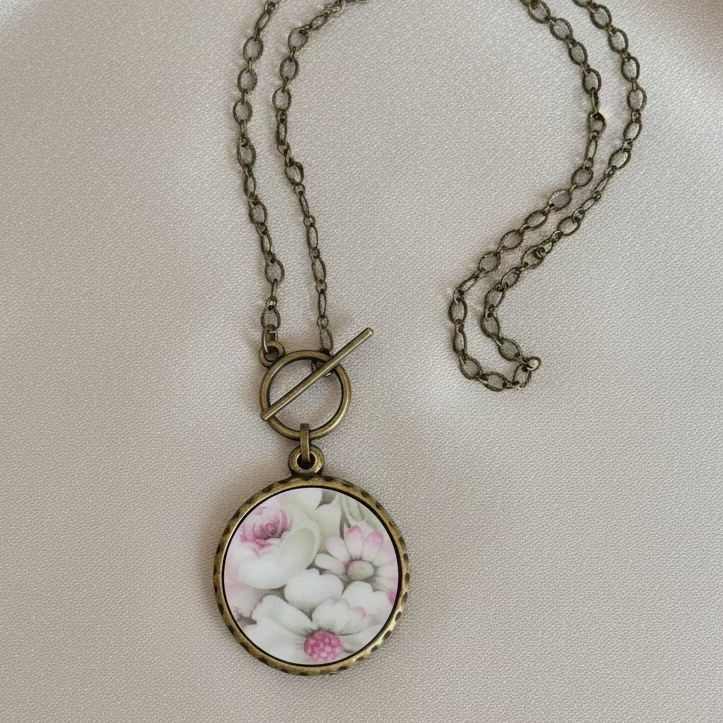 "Cosmos " Antique China Necklace