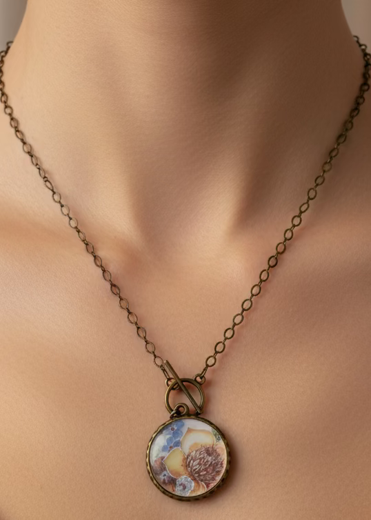 "Aster" Antique China Necklace