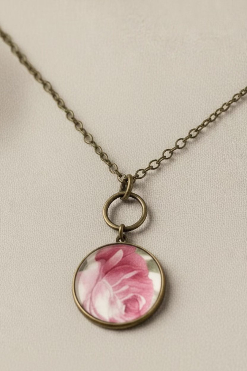 "Rose" Antique China Necklace