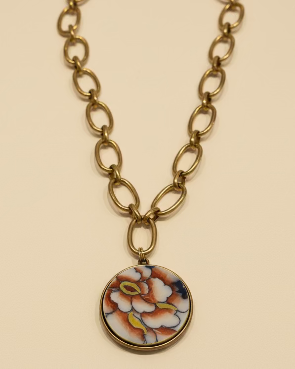 "Primrose" Antique China Necklace