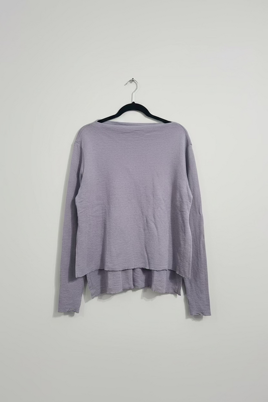 Shirt with High Neck and Slit