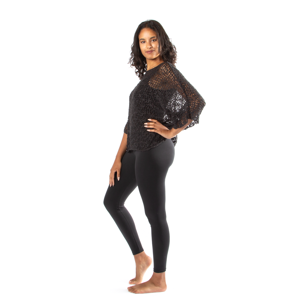 Popcorn Knit Charcoal Top