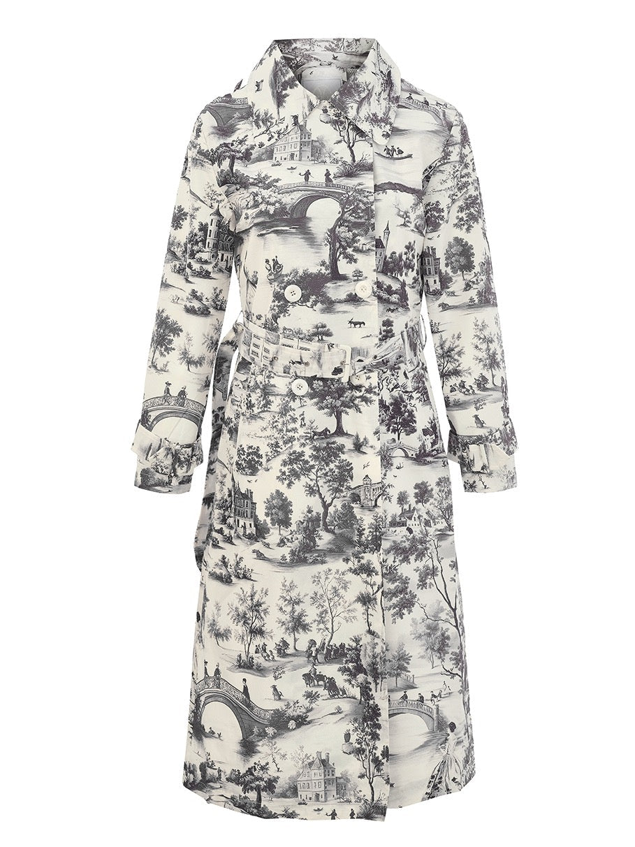 "Air De Provence" Long RaincoatJacketsPosh Boutique