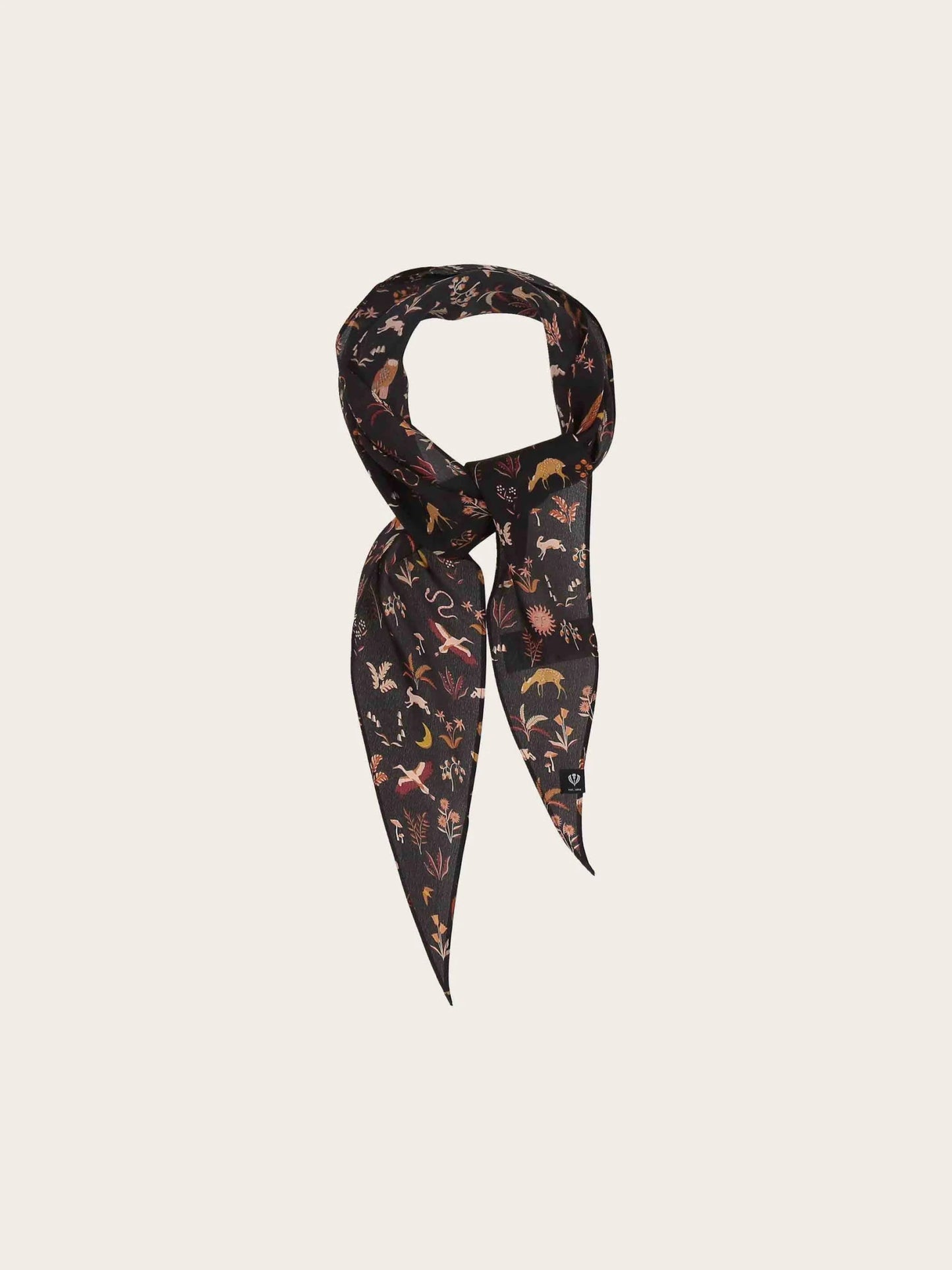 Animal Print Silk Diamond ScarfScarvesPosh Boutique