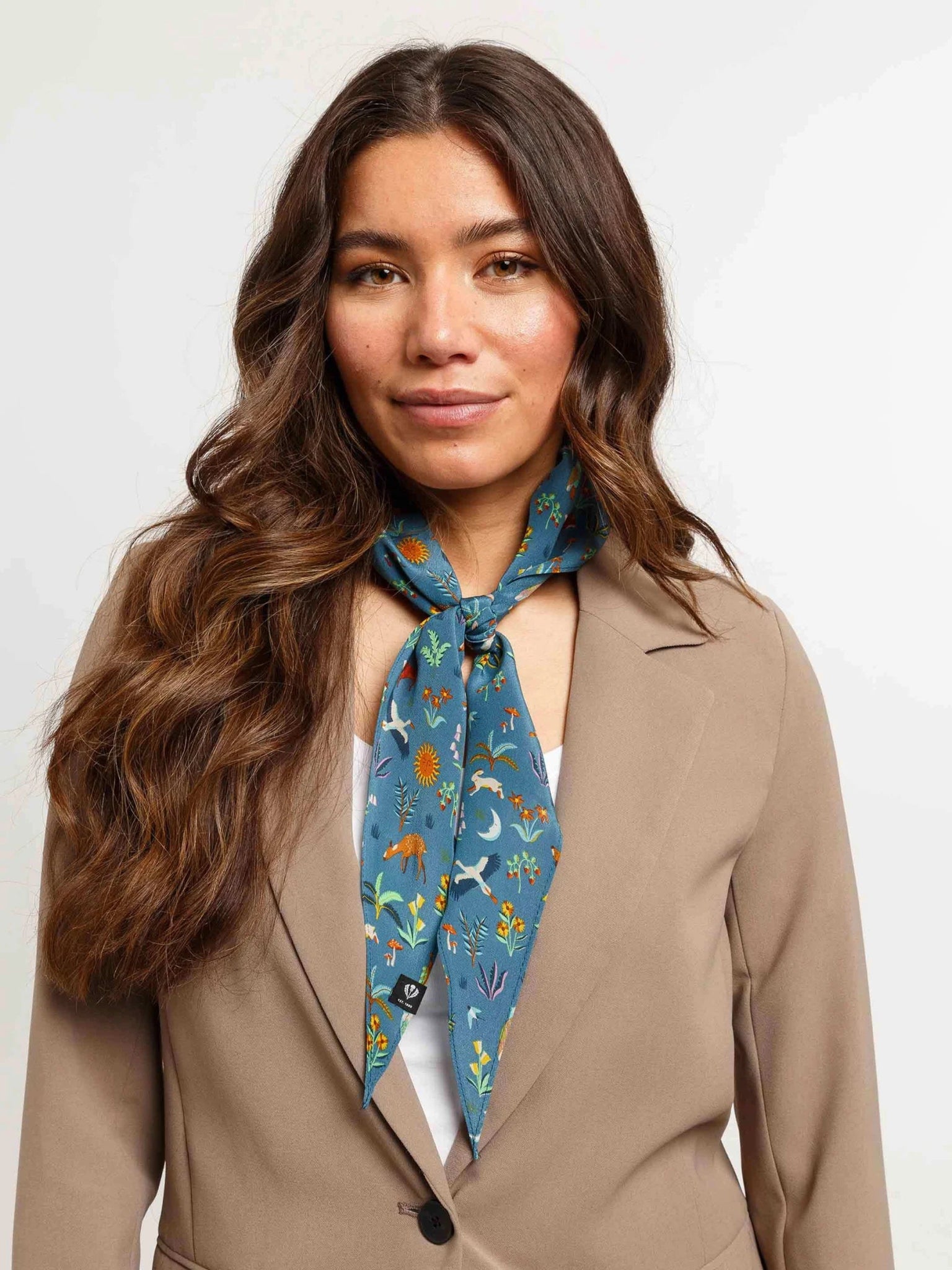 Animal Print Silk Diamond ScarfScarvesPosh Boutique