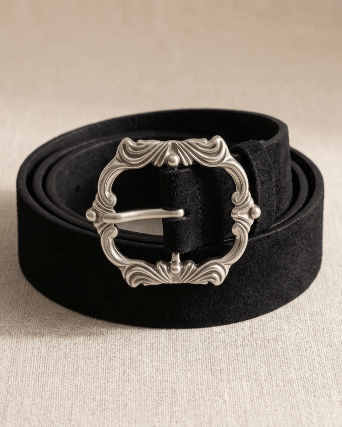 Antique Bar Buckle Suede BeltBeltsPosh Boutique
