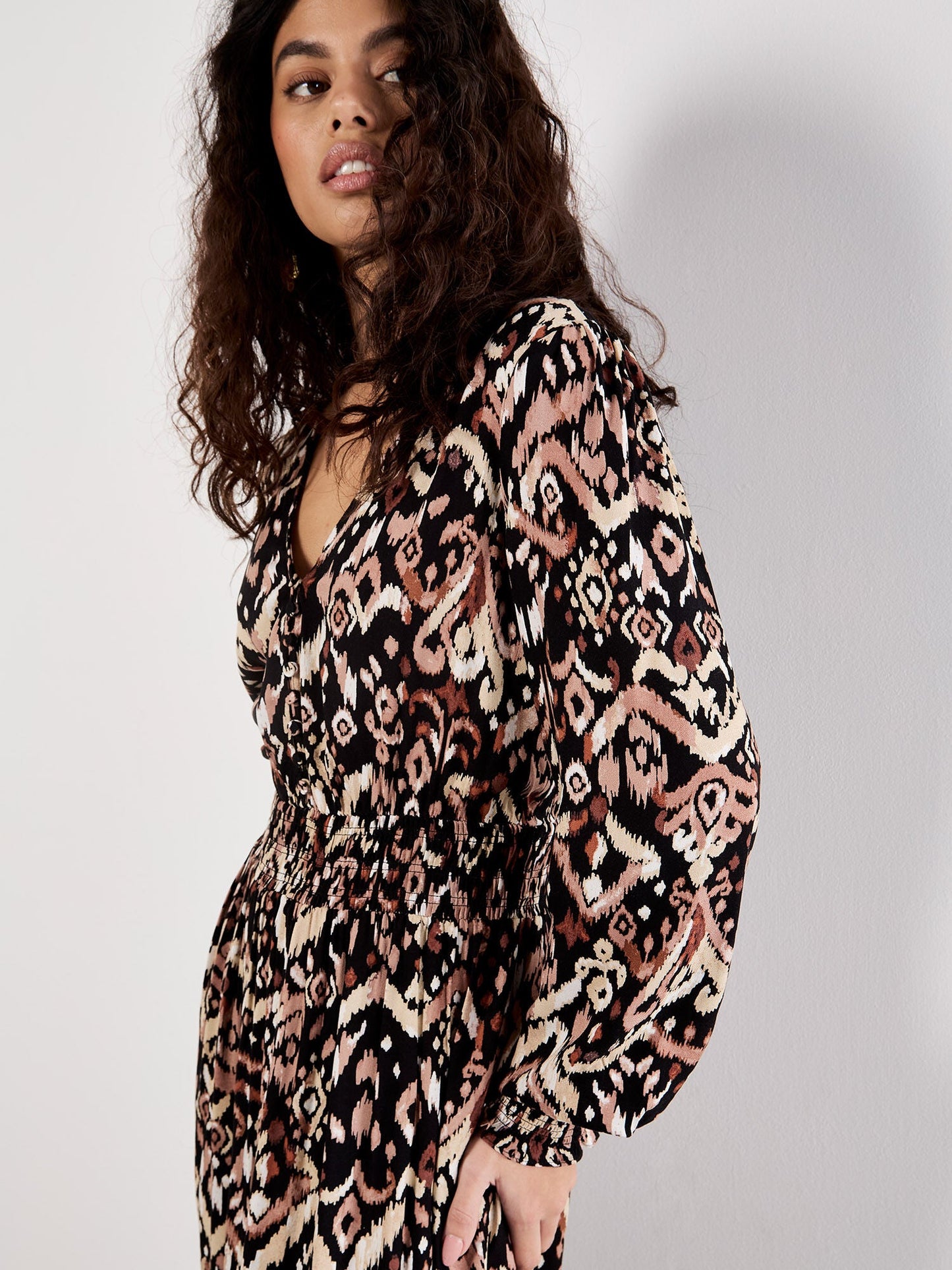 Apricot Ikat DressDressesPosh Boutique