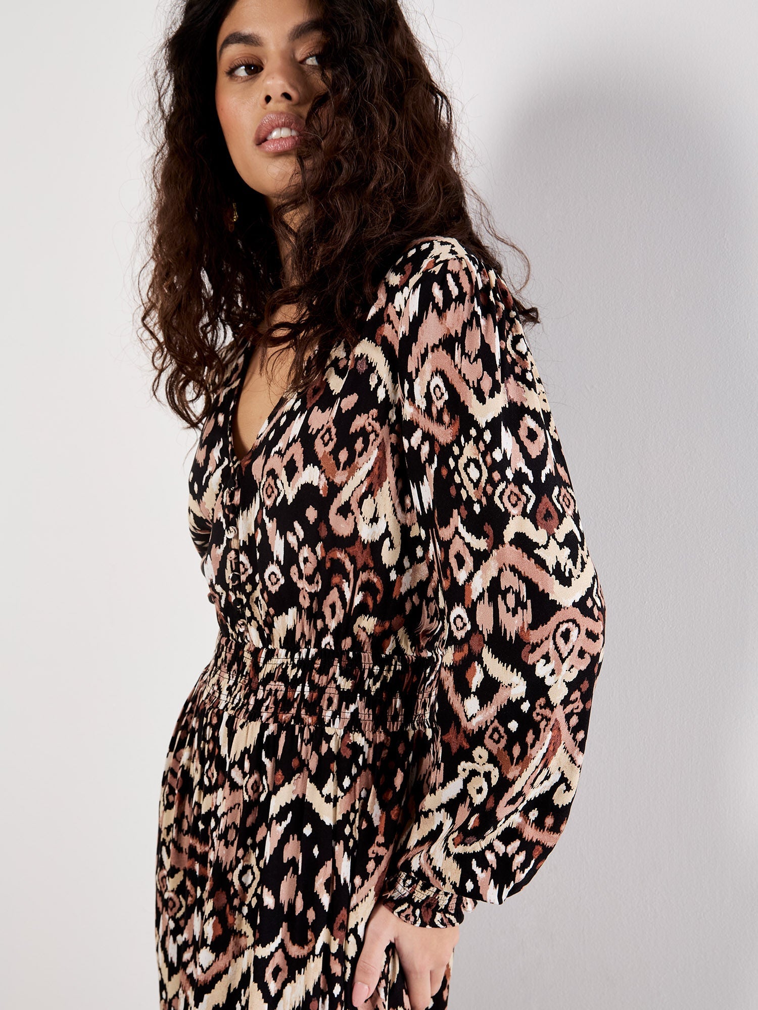 Apricot Ikat DressDressesPosh Boutique