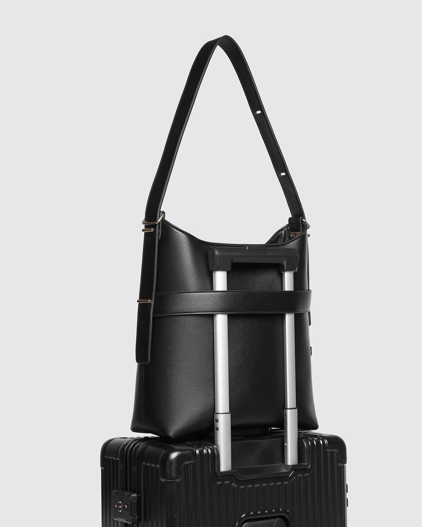 Audrey Black Bucket BagHandbagsPosh Boutique