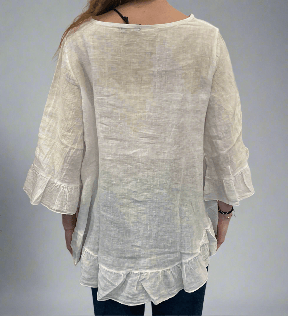 Bella Amore Linen BlouseTopsPosh Boutique