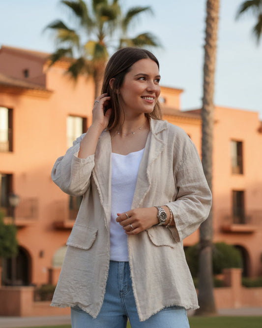 Bella Amore Linen + Cotton JacketJacketsPosh Boutique
