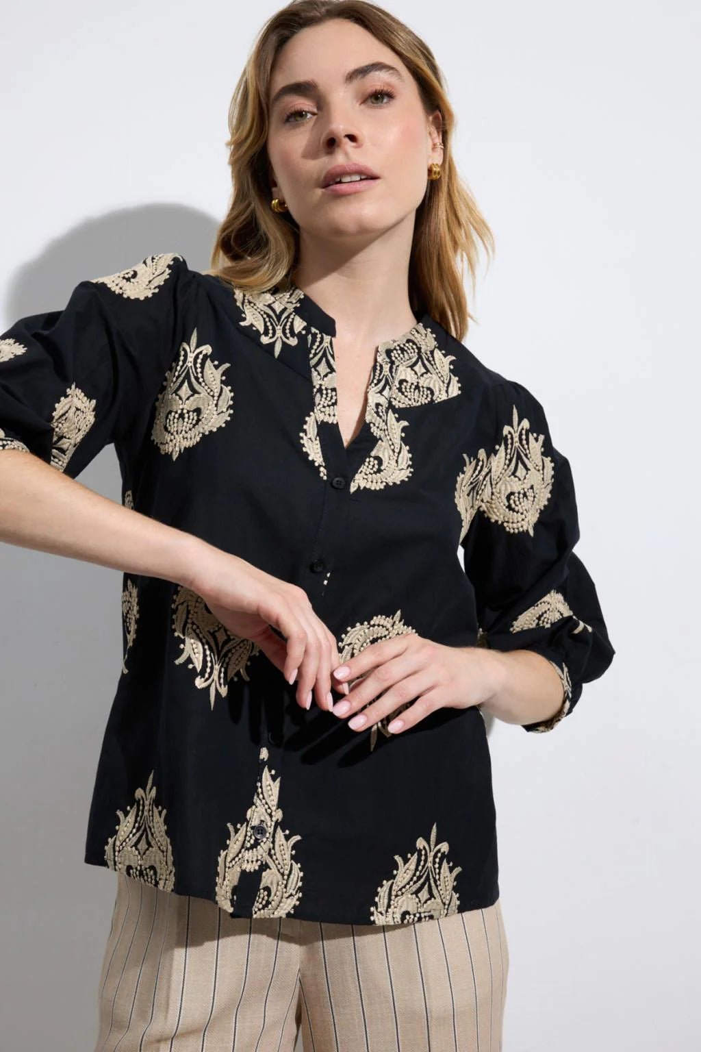 Bielsa Black BlousePosh Boutique