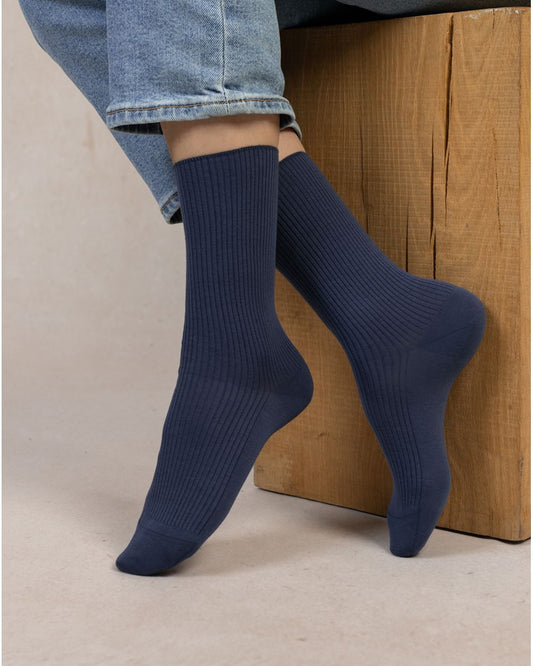 Bleuforêt Cotton Ribbed SocksSocksPosh Boutique