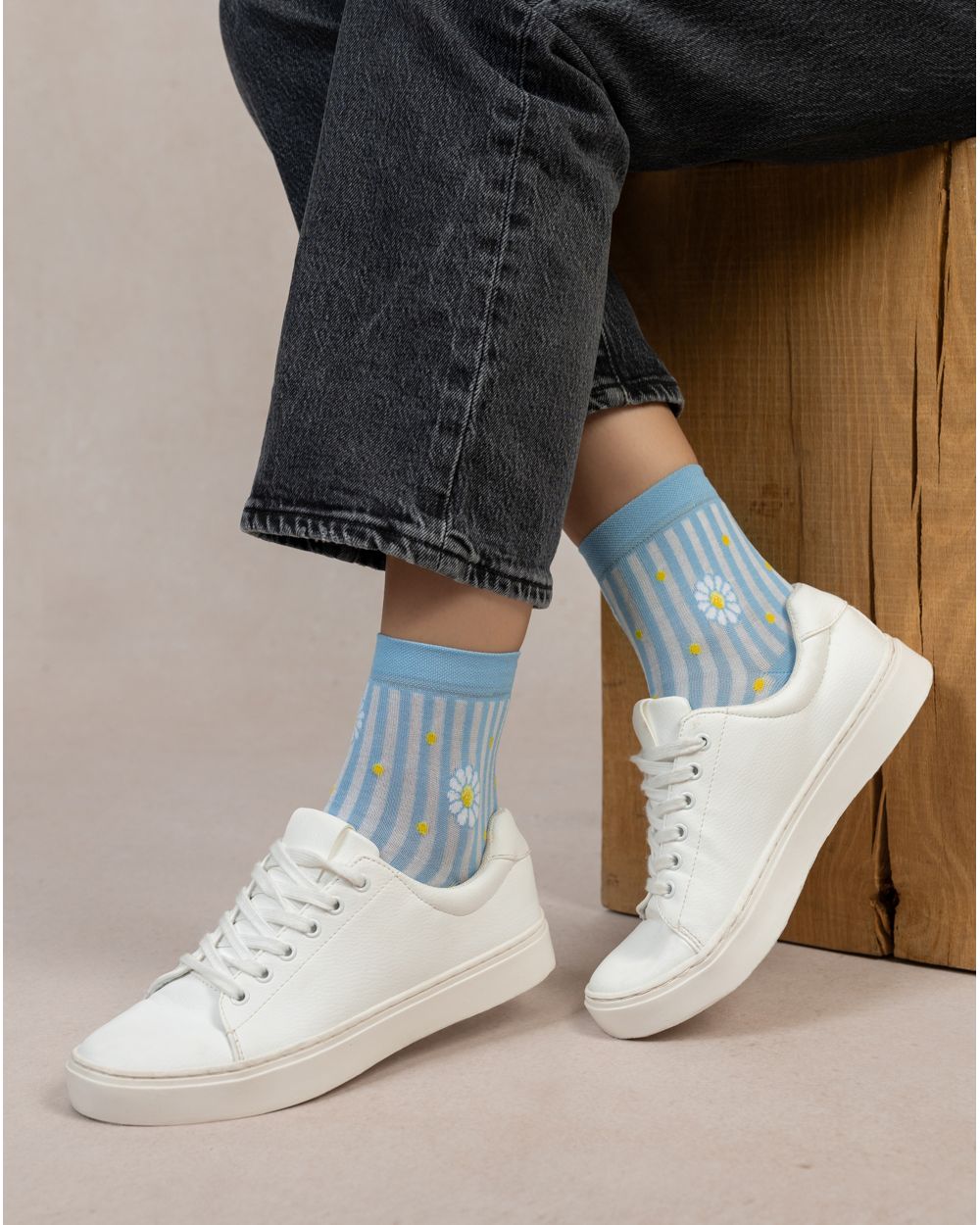 Bleuforêt Daisy Striped SocksSocksPosh Boutique