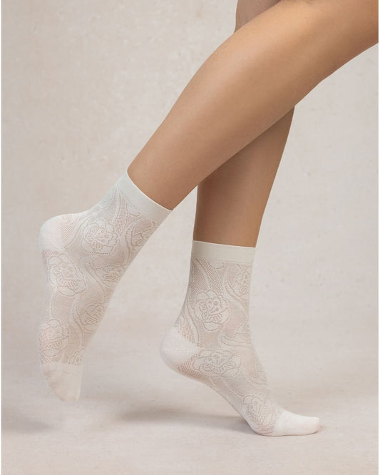 Bleuforêt Floral Lace Silk SocksSocksPosh Boutique