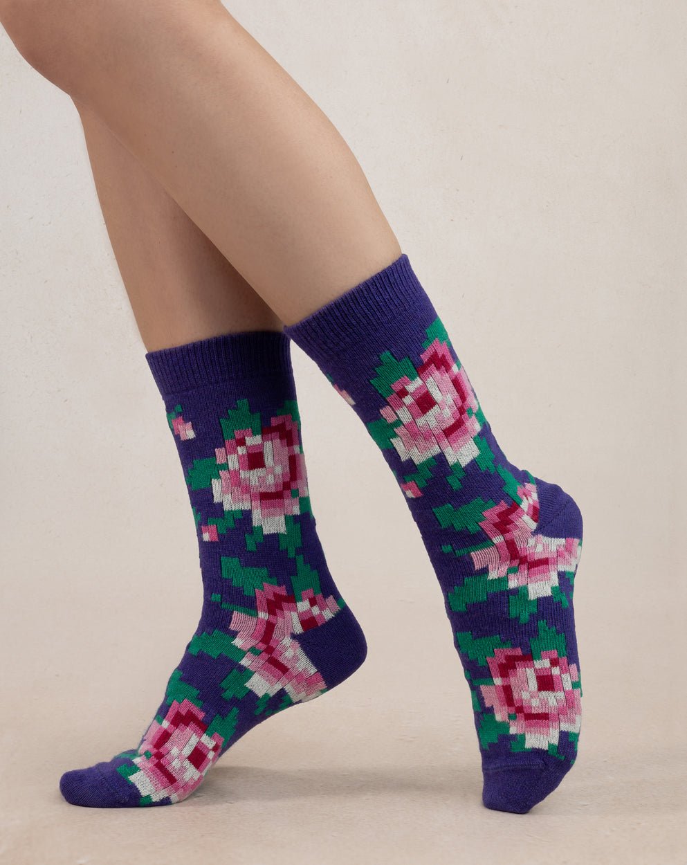 Bleuforêt Pixel Flower Pattern SocksSocksPosh Boutique