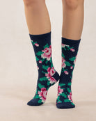 Bleuforêt Pixel Flower Pattern SocksSocksPosh Boutique