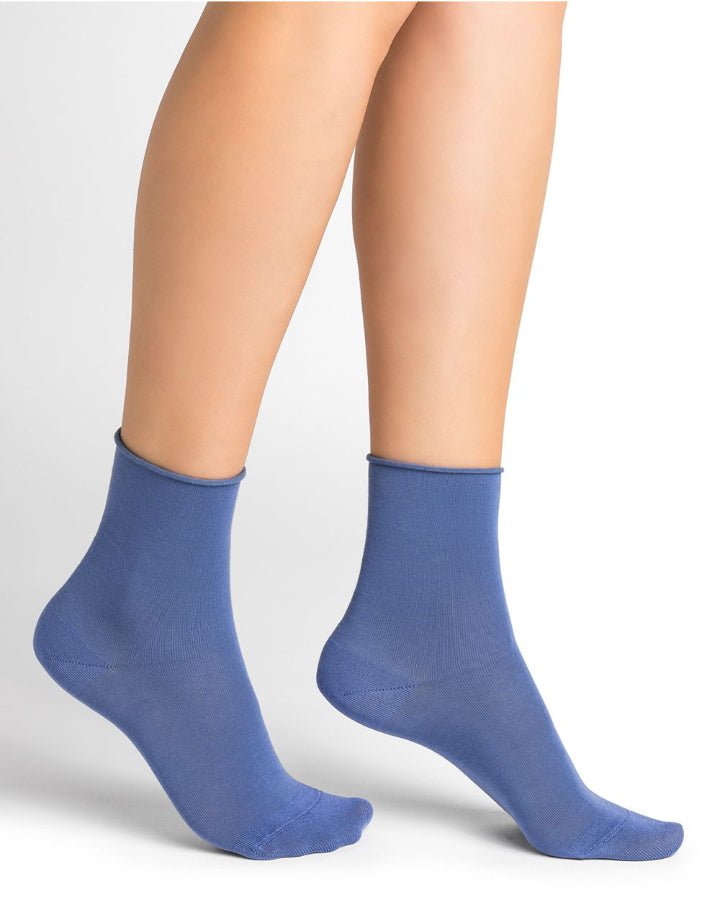 Bleuforêt Velvety Cotton Roll Top SocksSocksPosh Boutique