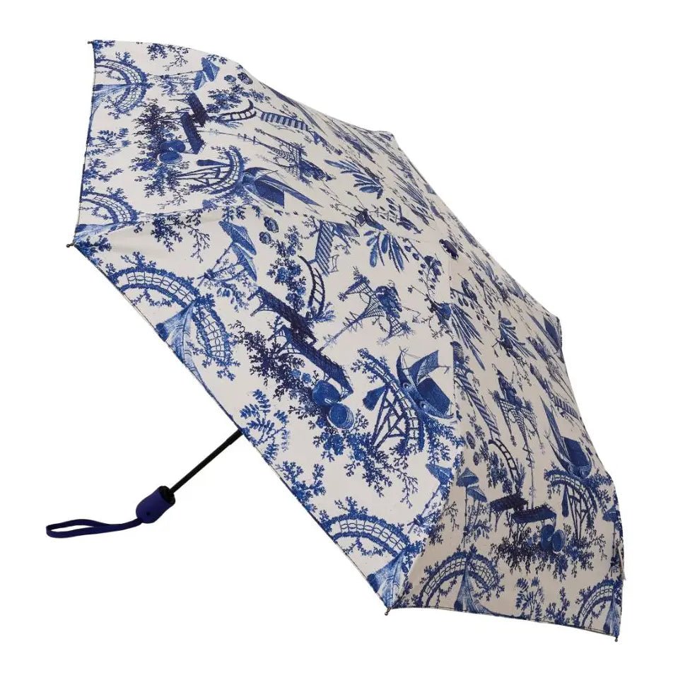 Blue and White Botanical UmbrellaUmbrellaPosh Boutique