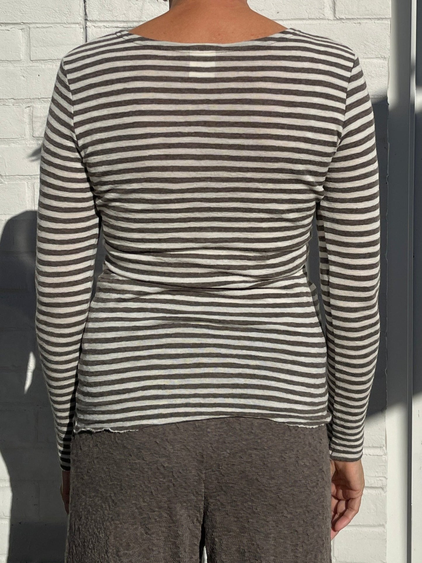 Boat Neck Long Sleeve TopTopsPosh Boutique