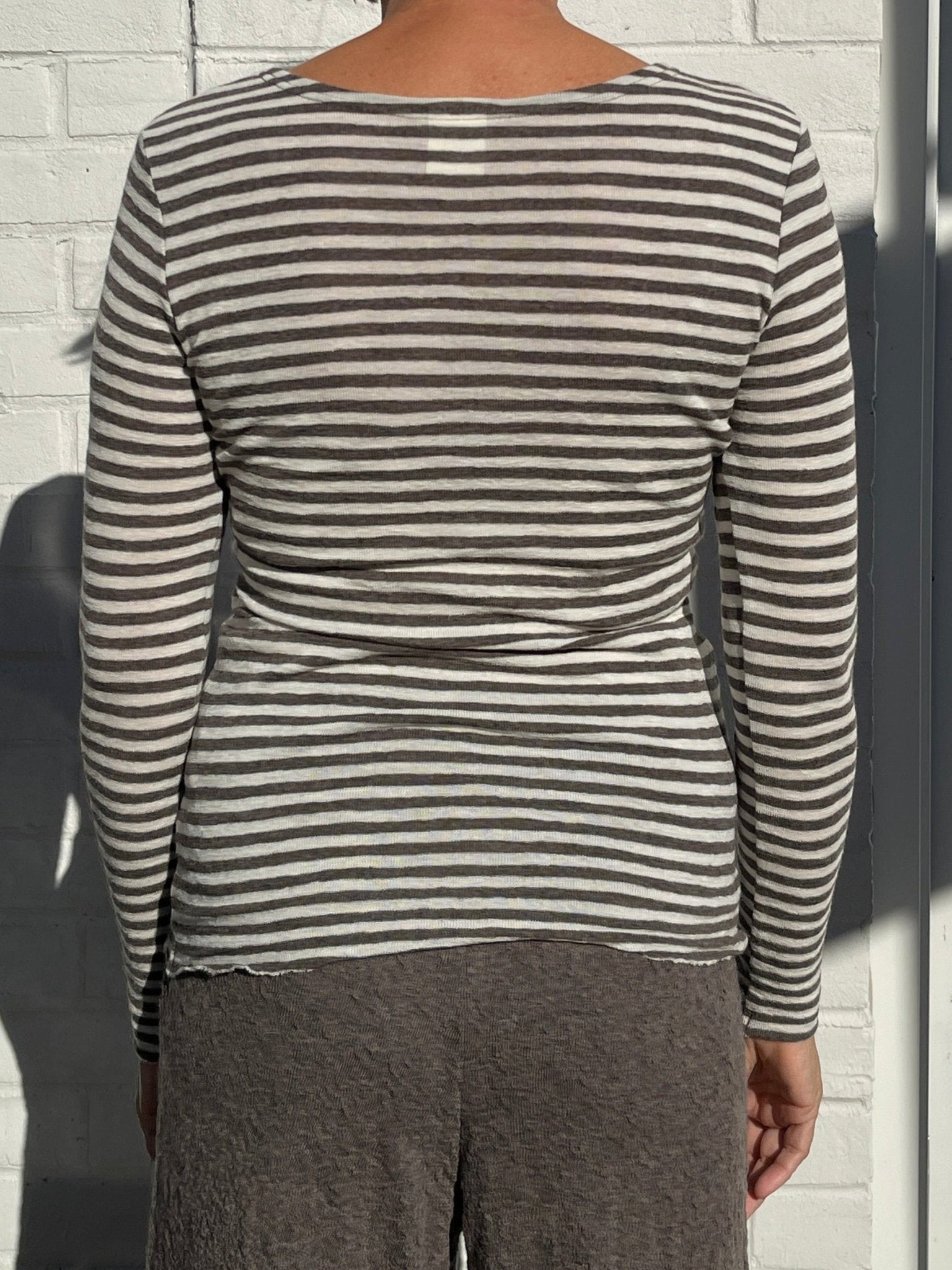 Boat Neck Long Sleeve TopTopsPosh Boutique