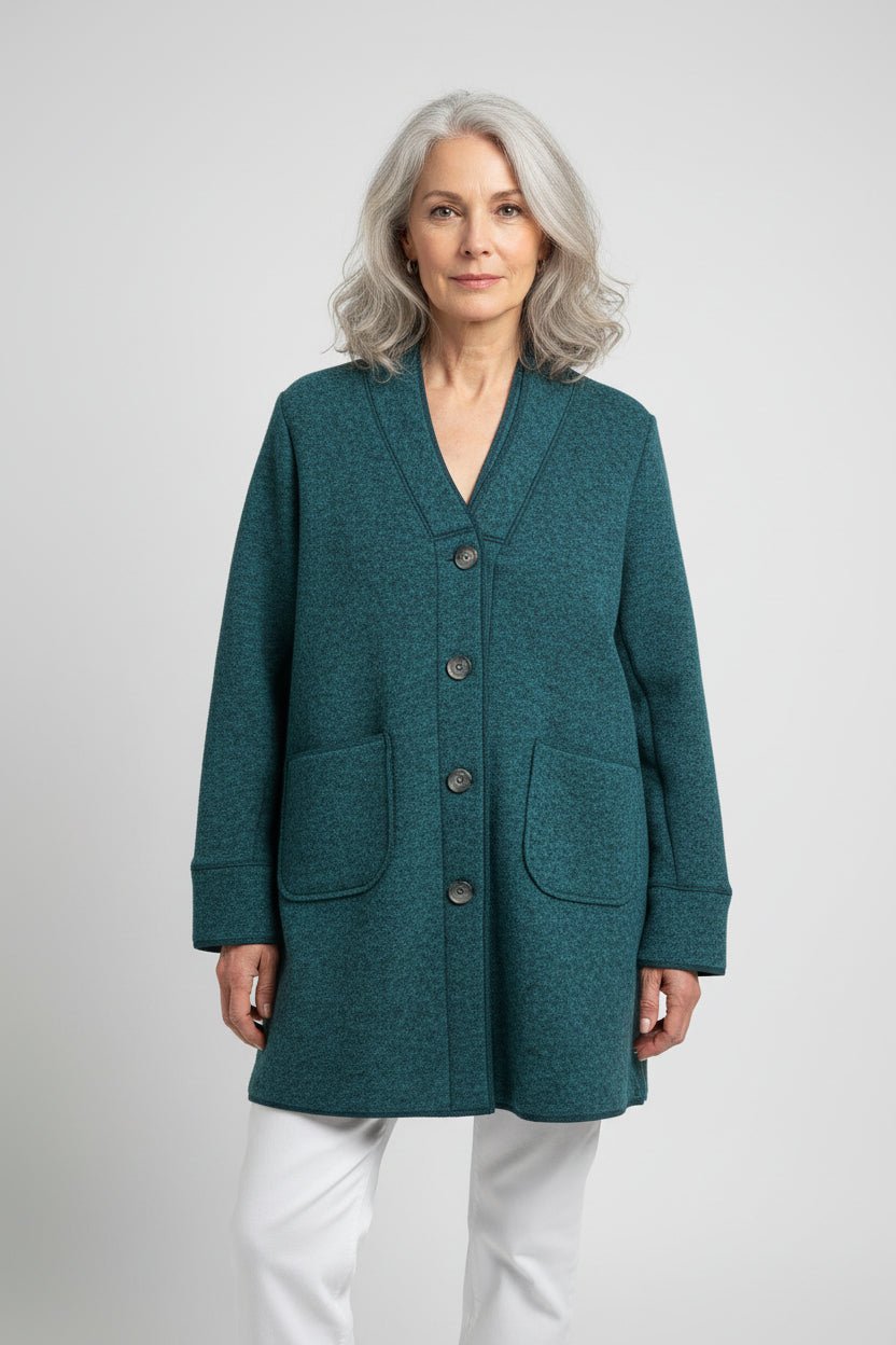 Boiled Wool CoatPosh Boutique