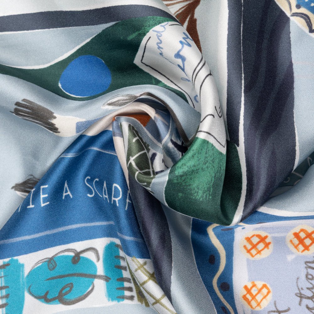Bookworm Silk ScarfPosh Boutique