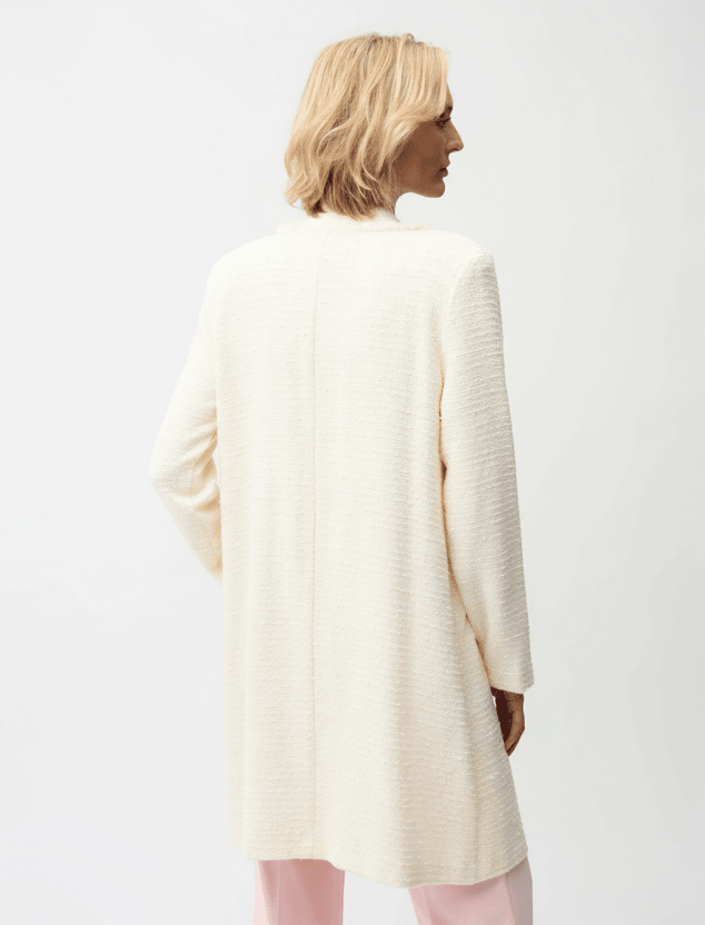 Bouclé Coat With Fringe DetailJacketsPosh Boutique