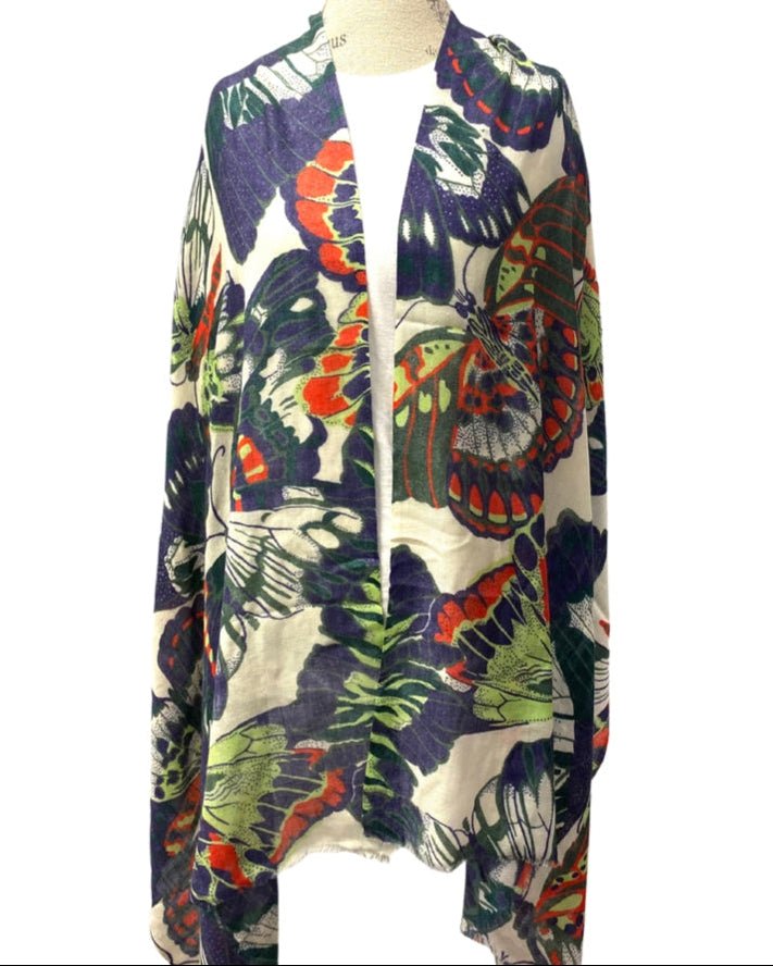 Butterfly Wool and Silk ScarfScarvesPosh Boutique