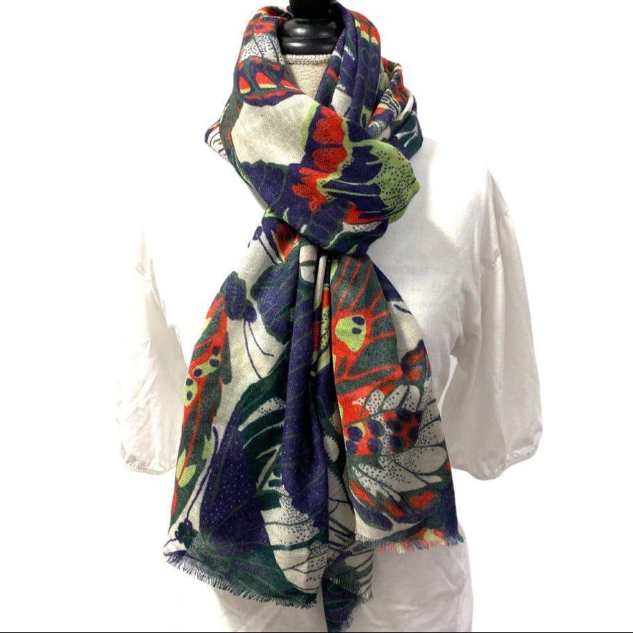 Butterfly Wool and Silk ScarfScarvesPosh Boutique