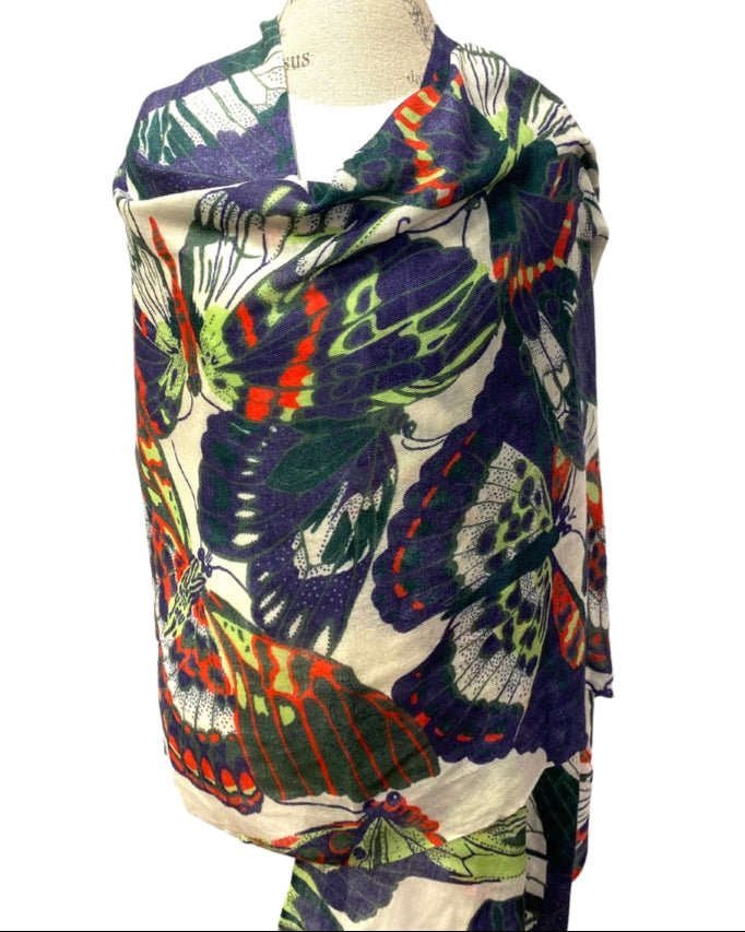 Butterfly Wool and Silk ScarfScarvesPosh Boutique