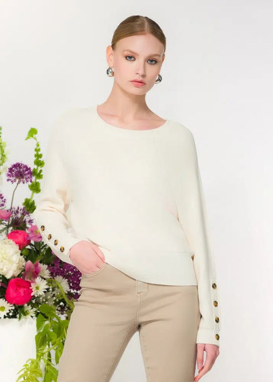 Button Cuff SweaterPosh Boutique