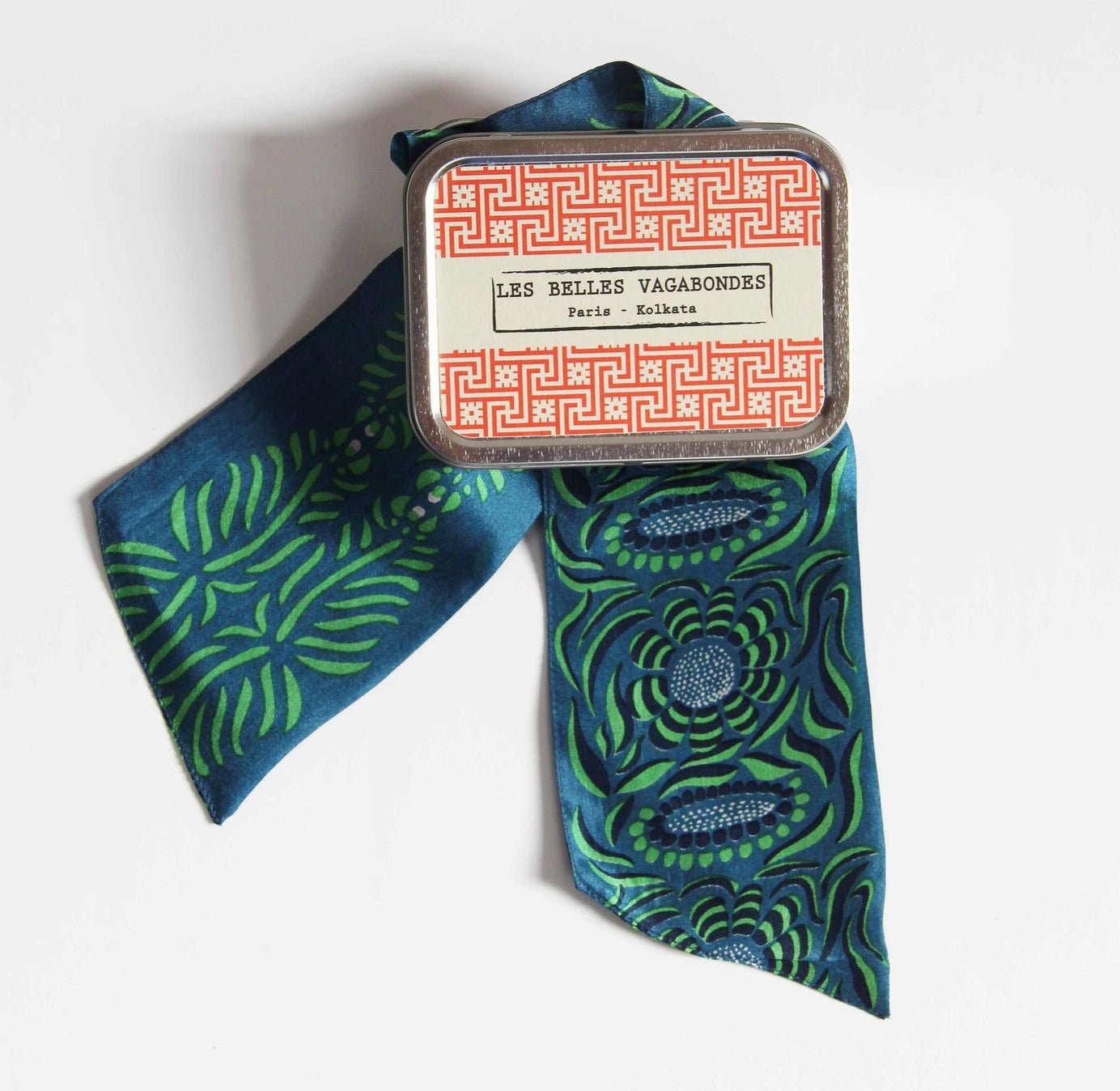 Camelia Green Ribbon ScarfPosh Boutique