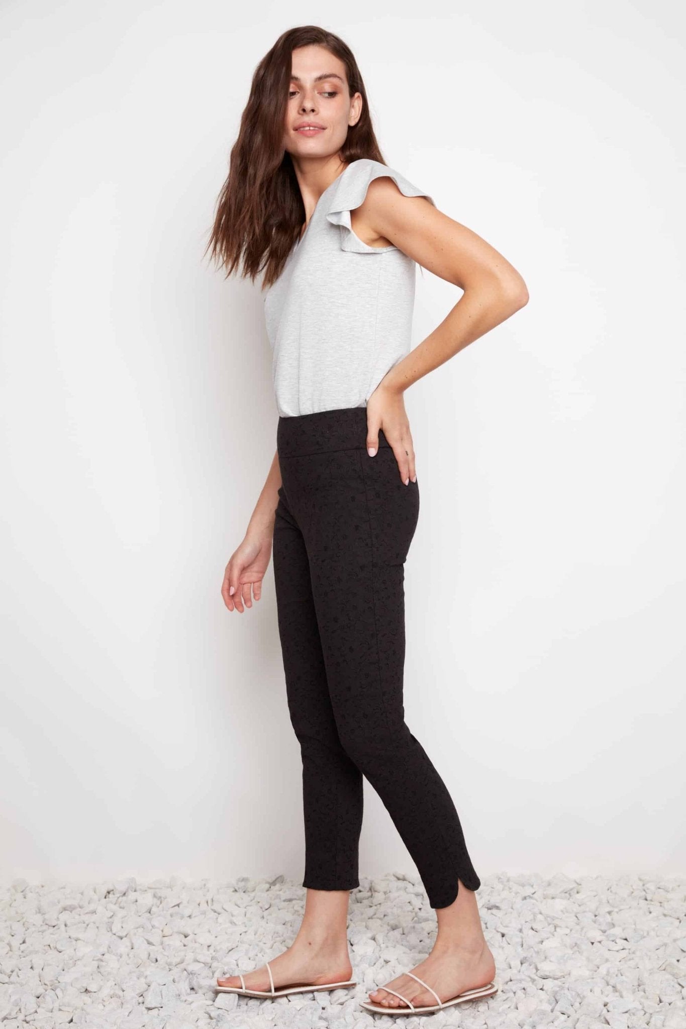 Carrigan Textured Slim PantPantsPosh Boutique