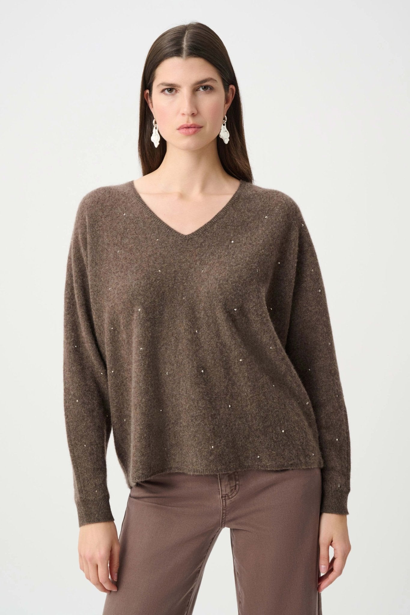 Cashmere Sweater With Rhinestone DetailSweatersPosh Boutique