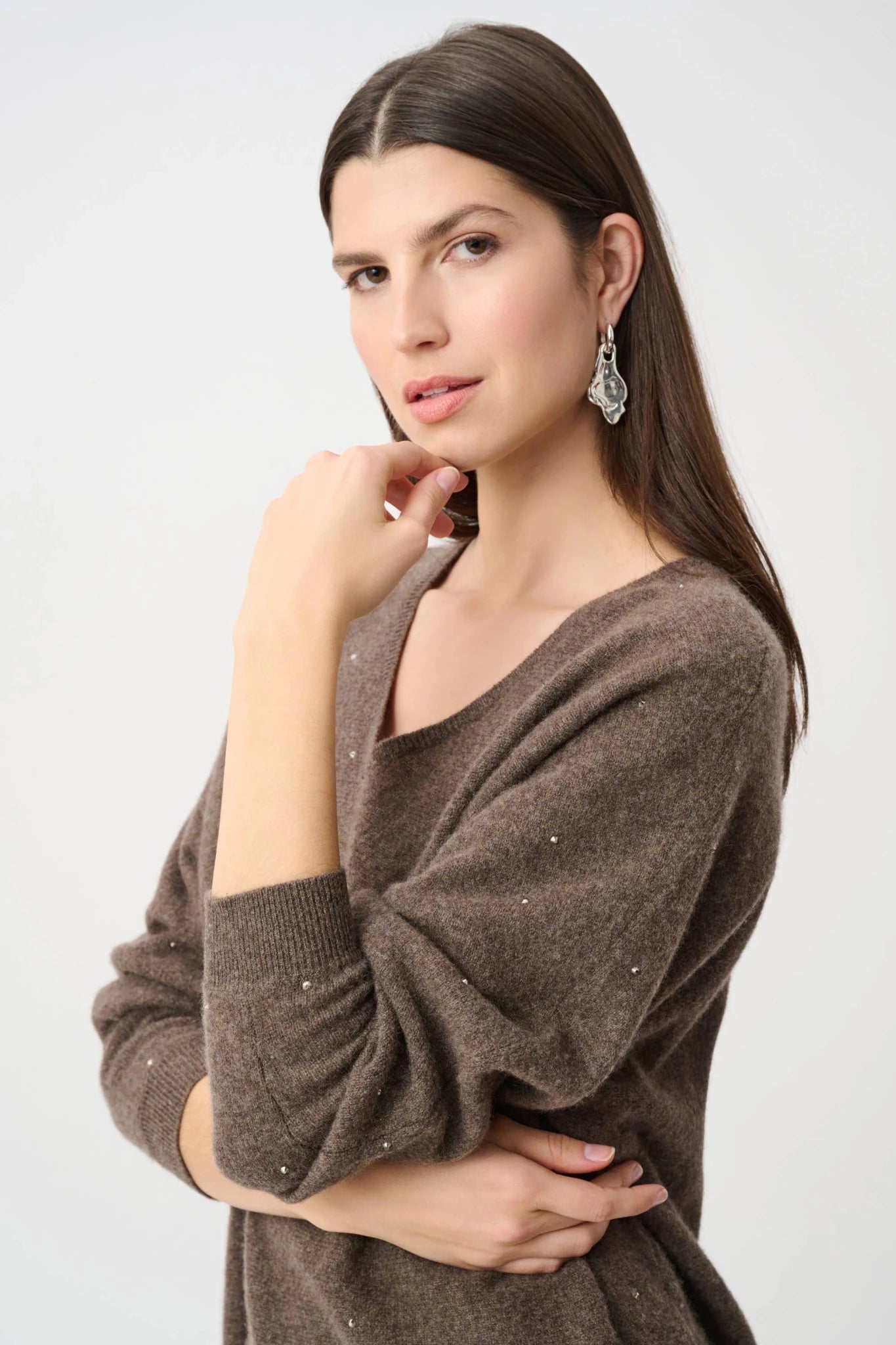 Cashmere Sweater With Rhinestone DetailSweatersPosh Boutique