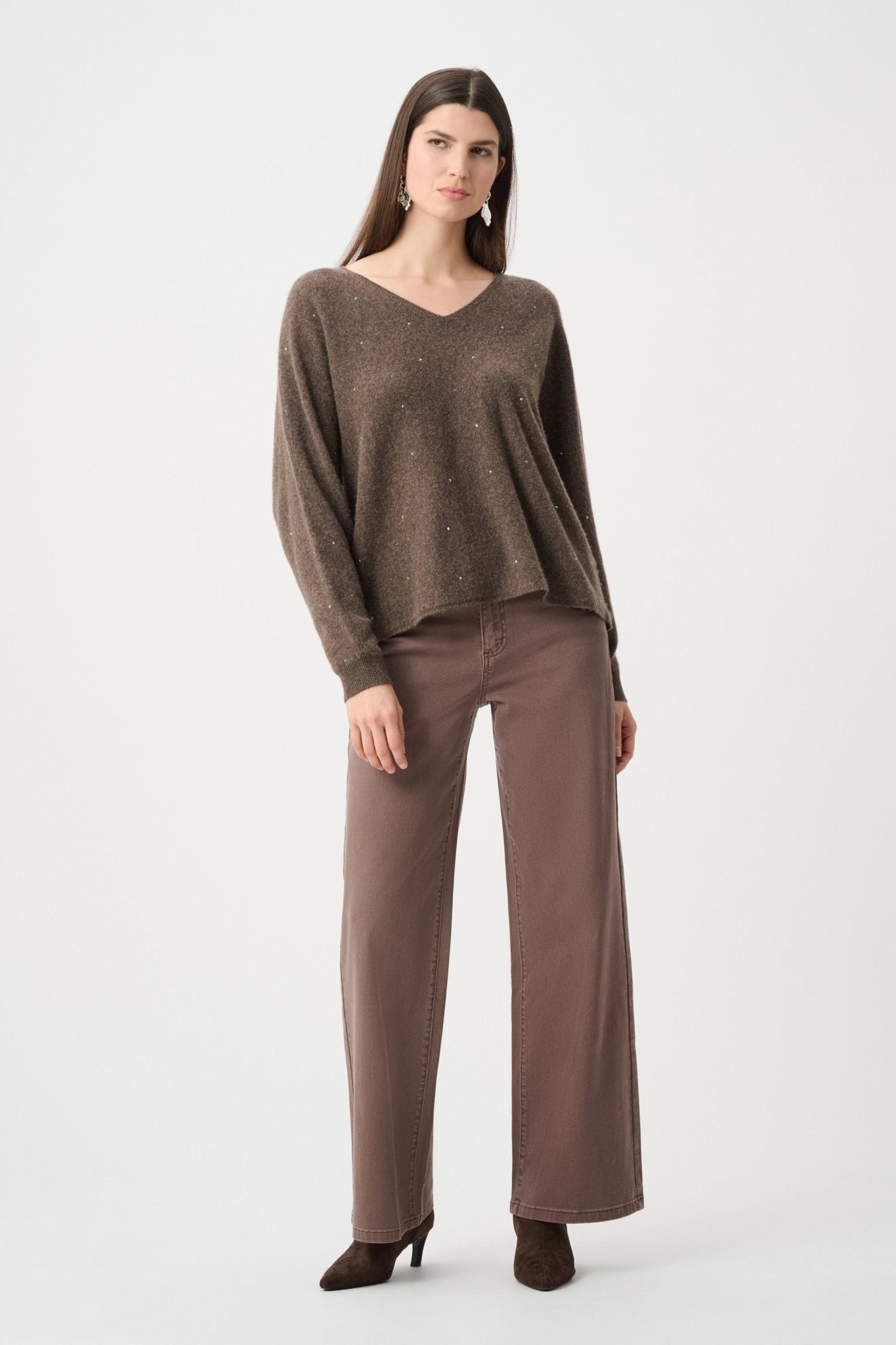 Cashmere Sweater With Rhinestone DetailSweatersPosh Boutique