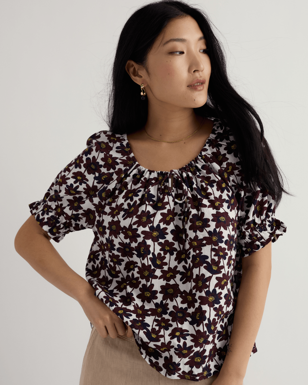 Ceanothus Half - Sleeve TopPosh Boutique