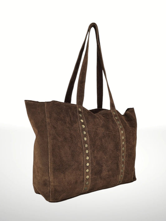 Celina Suede Leather ToteHandbagsPosh Boutique