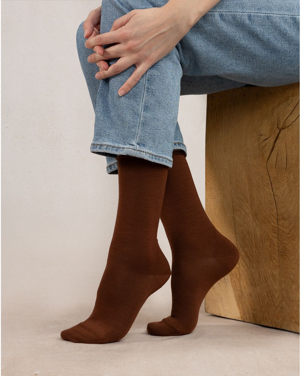 Wool Roll Top Socks