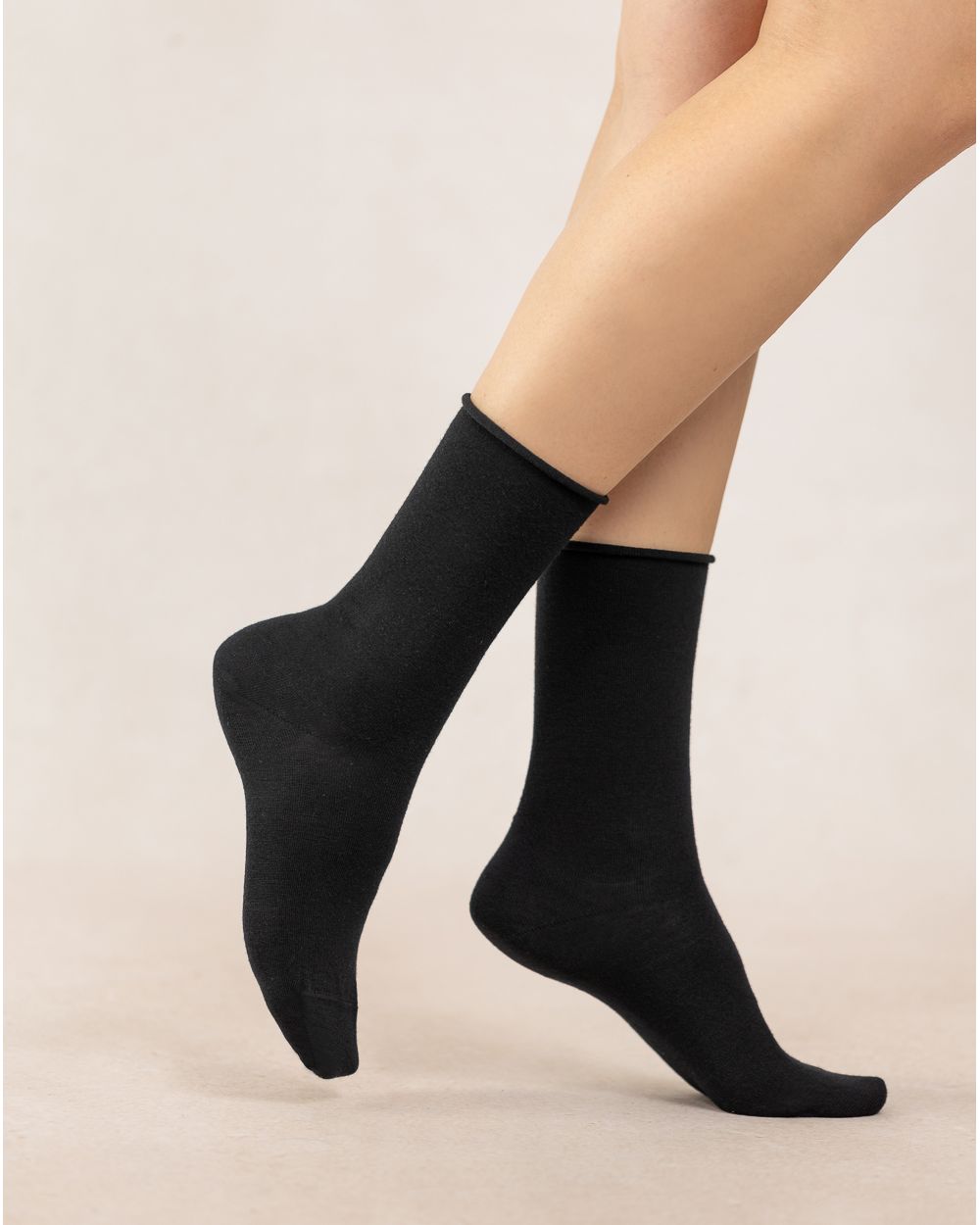 Wool Roll Top Socks