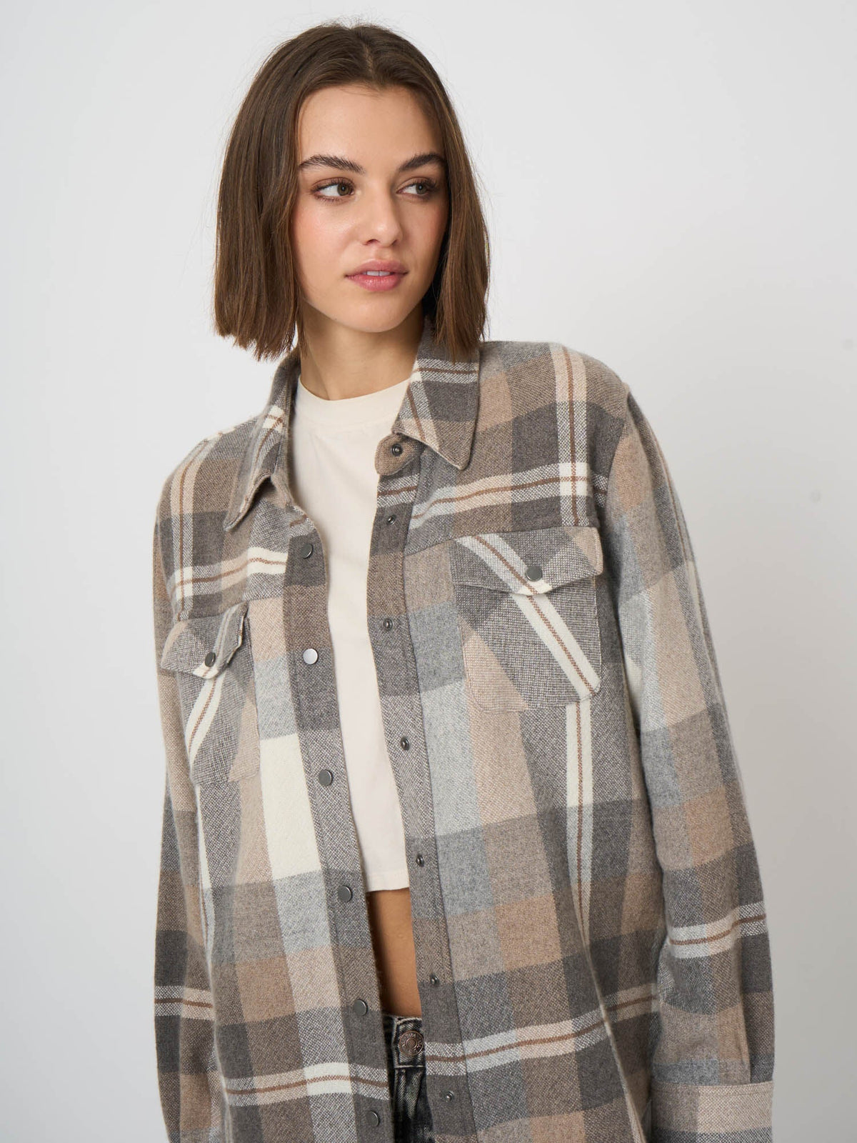 Checked Overshirt JacketPosh Boutique