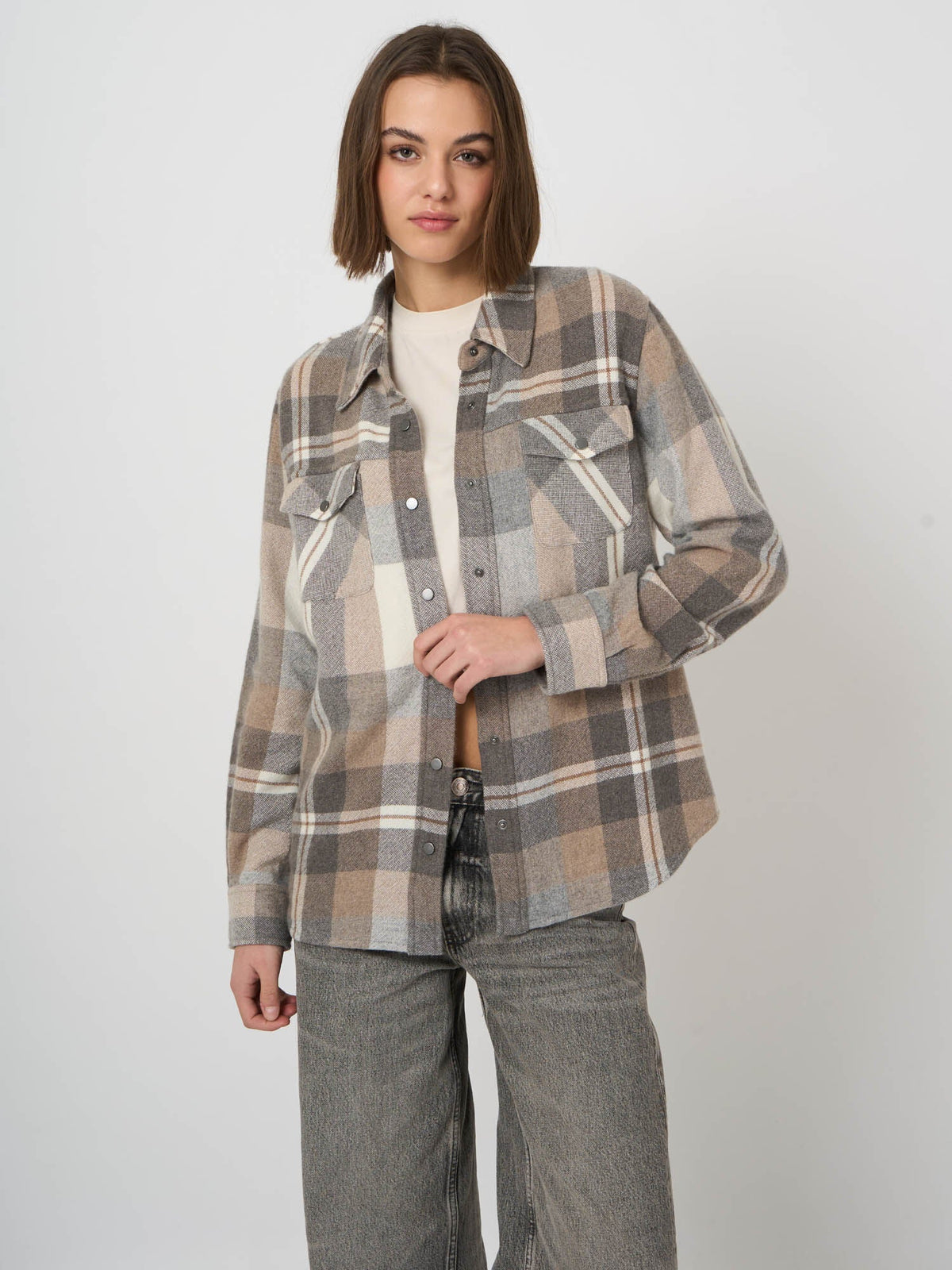 Checked Overshirt JacketPosh Boutique