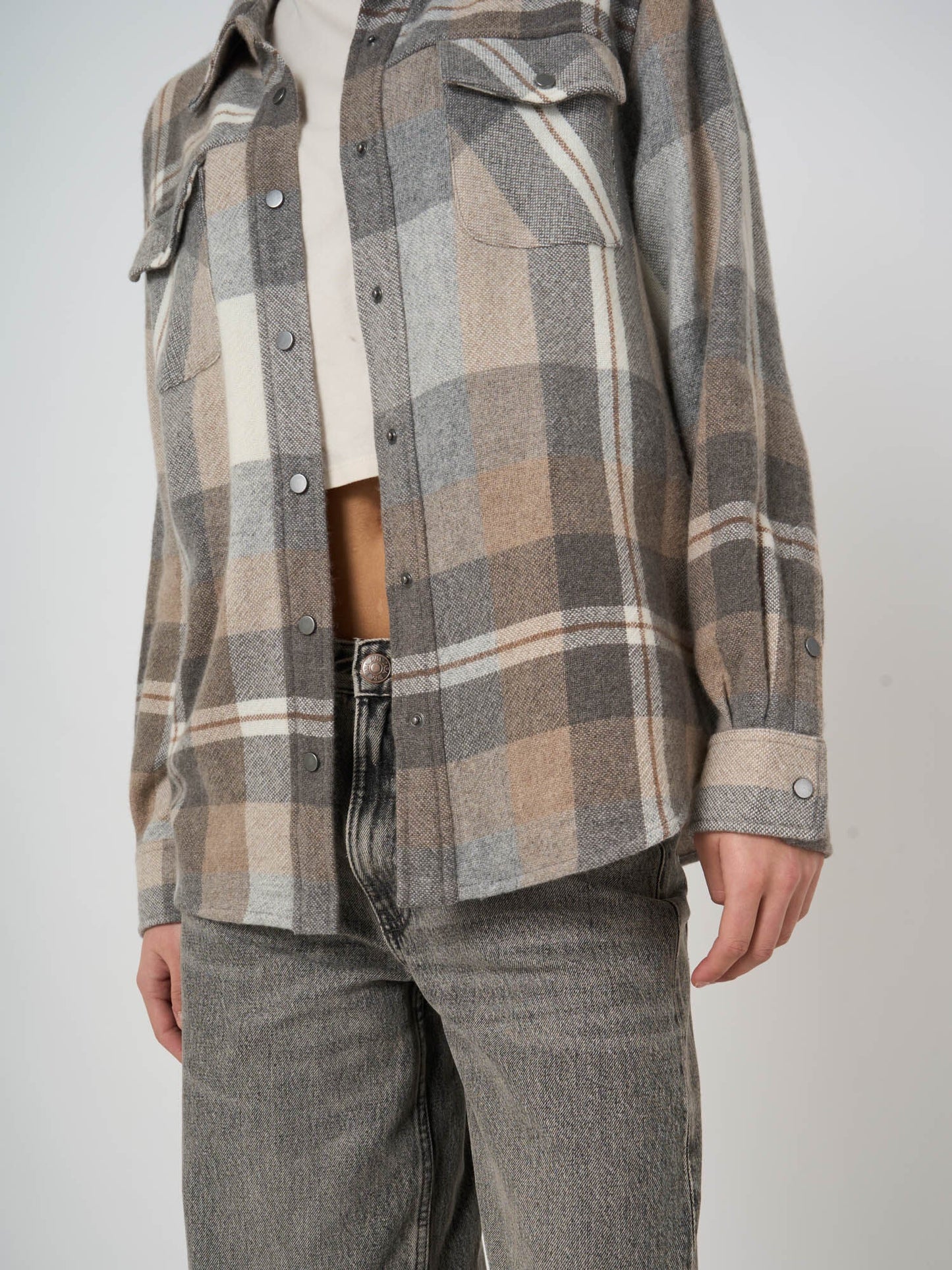 Checked Overshirt JacketPosh Boutique