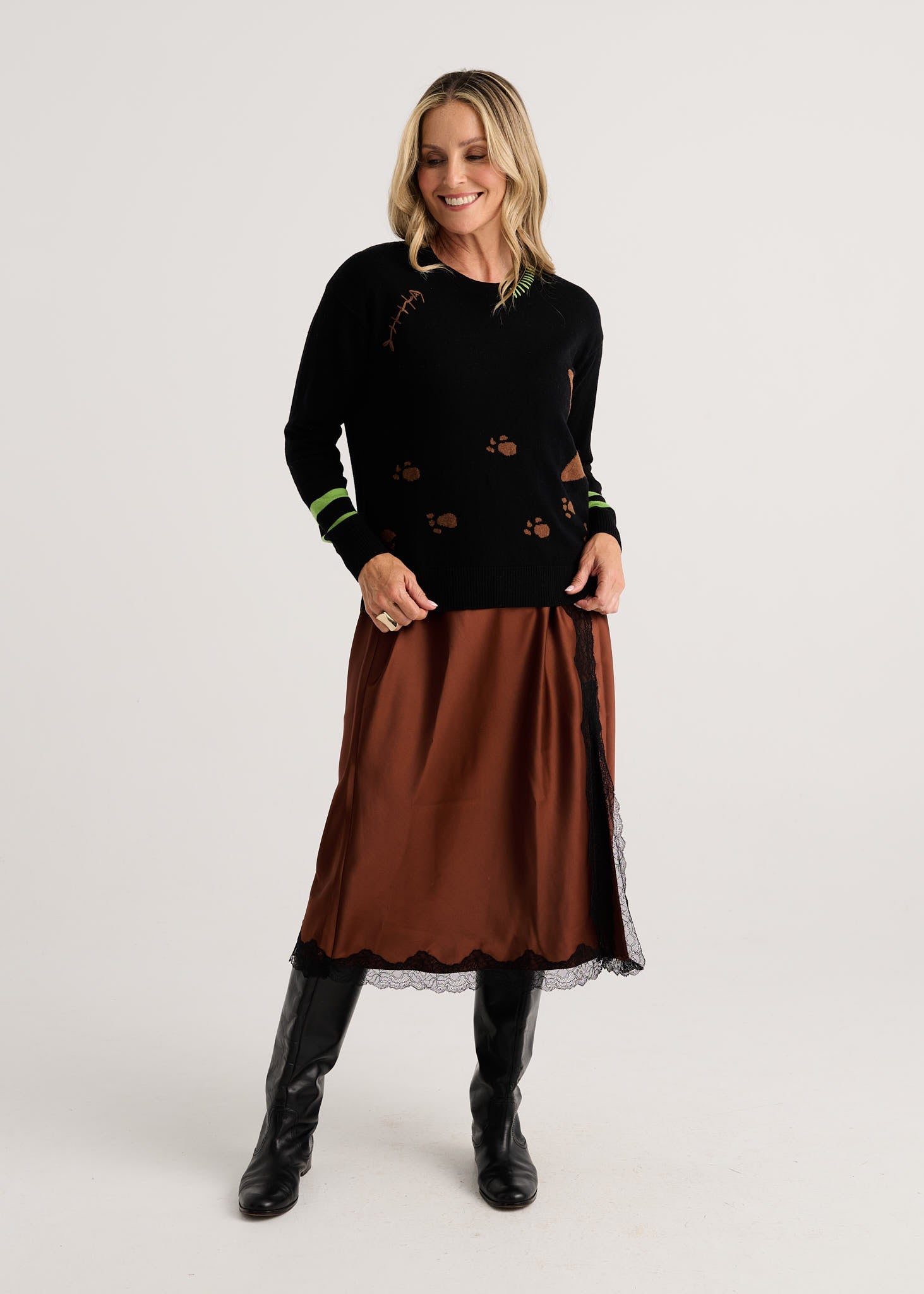 Cheeky Black Cat SweaterSweatersPosh Boutique