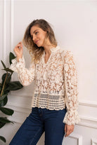 Choklate Bohemian Lace BlouseTopsPosh Boutique