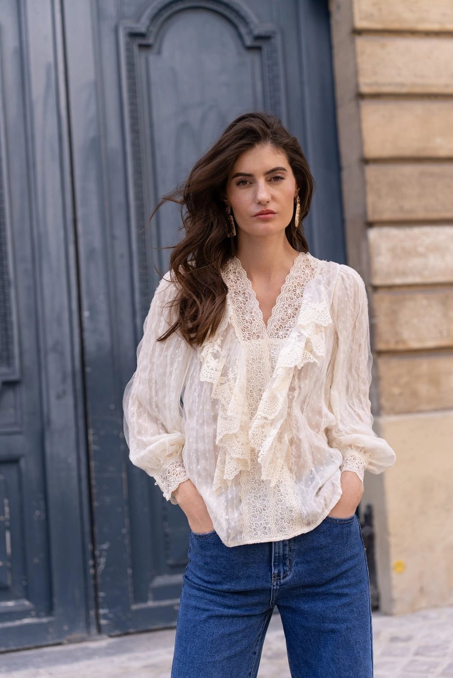 Choklate Paris Helene Lace BlouseTopsPosh Boutique