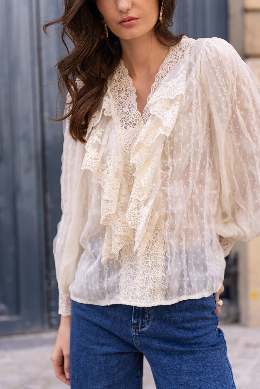 Choklate Paris Helene Lace BlouseTopsPosh Boutique