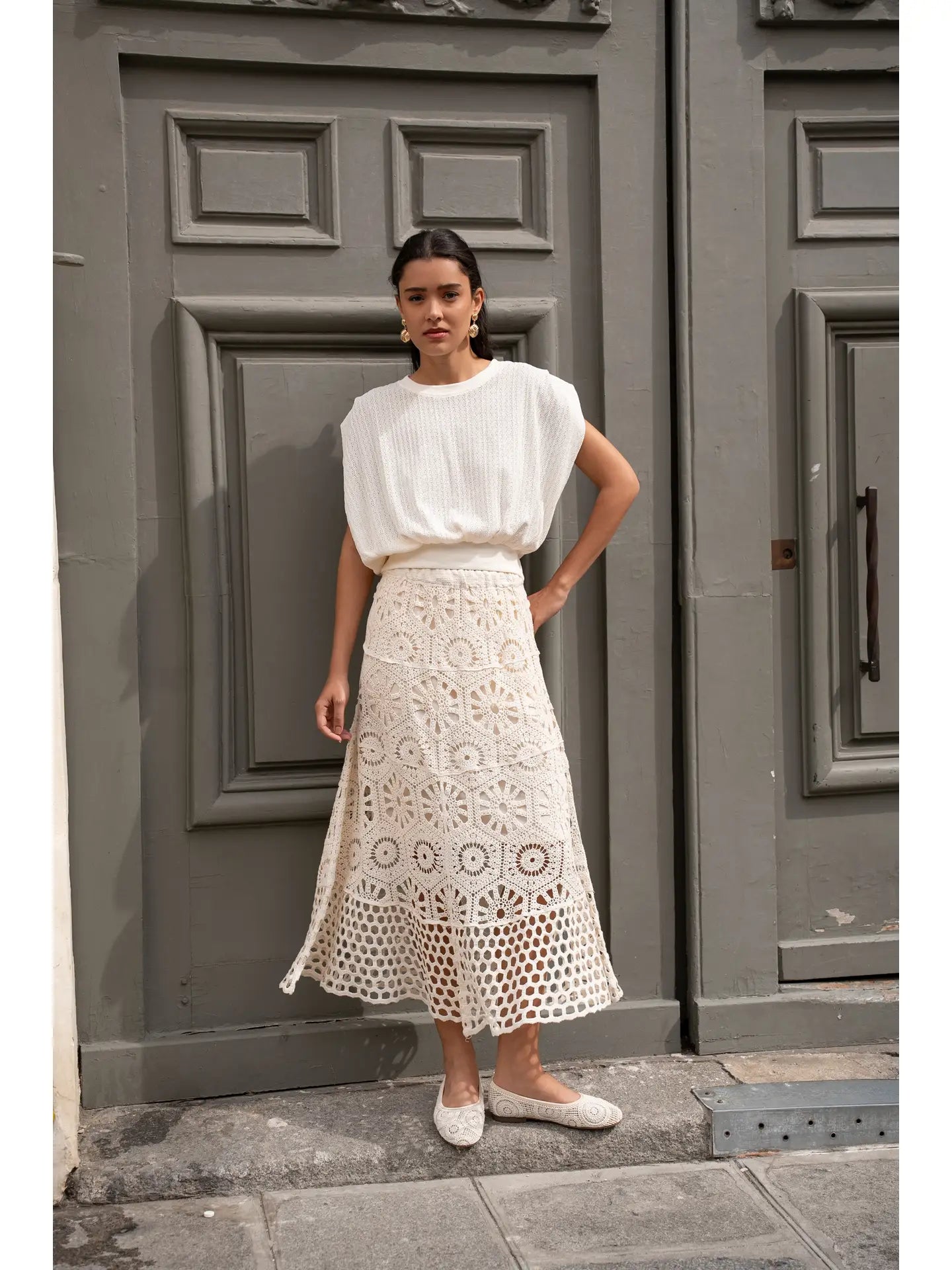 Choklate Paris Openwork Crochet SkirtSkirtsPosh Boutique