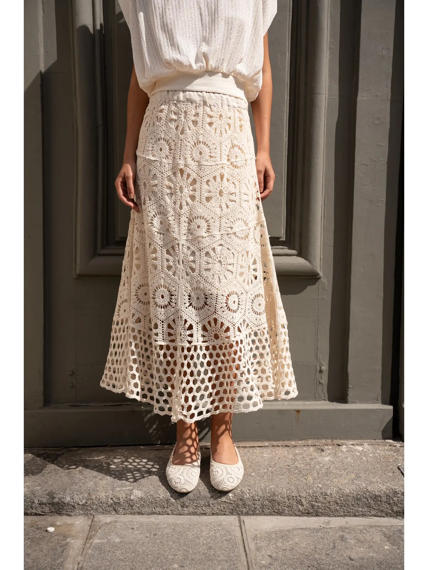 Choklate Paris Openwork Crochet SkirtSkirtsPosh Boutique